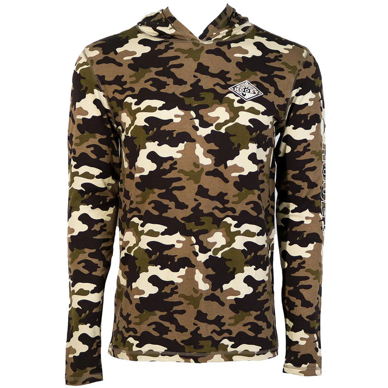 HT1803CA Hooded Captain Camo Long Sleeve T-Shirt by Hooey