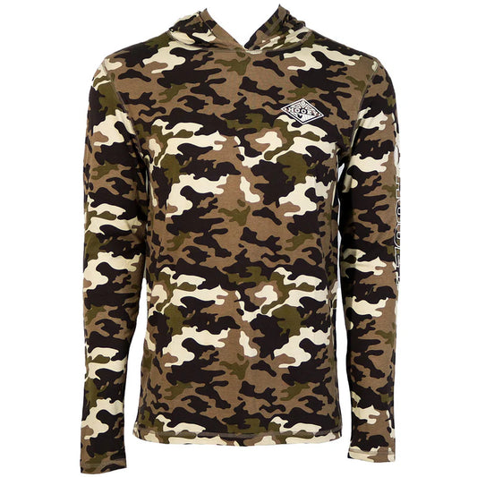 HT1803CA Hooded Captain Camo Long Sleeve T-Shirt by Hooey