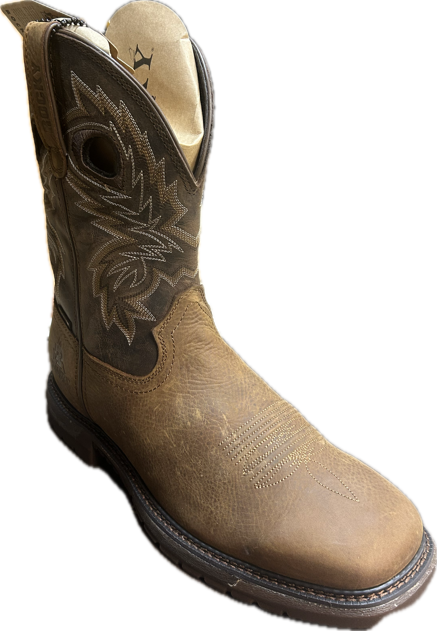 RKW0336 Men's Ride Flex Square Toe Waterproof Work Boot by Rocky