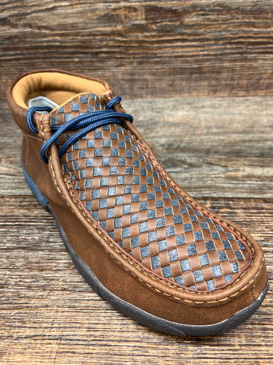 MDM0030 Men's Lace Up Basketweave Driving Moc by Twisted X