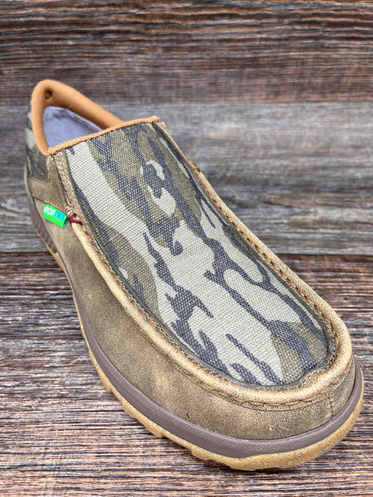 MXC0008 Men's Mossy Oak Bottomland Slip-On Cell-Stretch Driving Moc by Twisted X