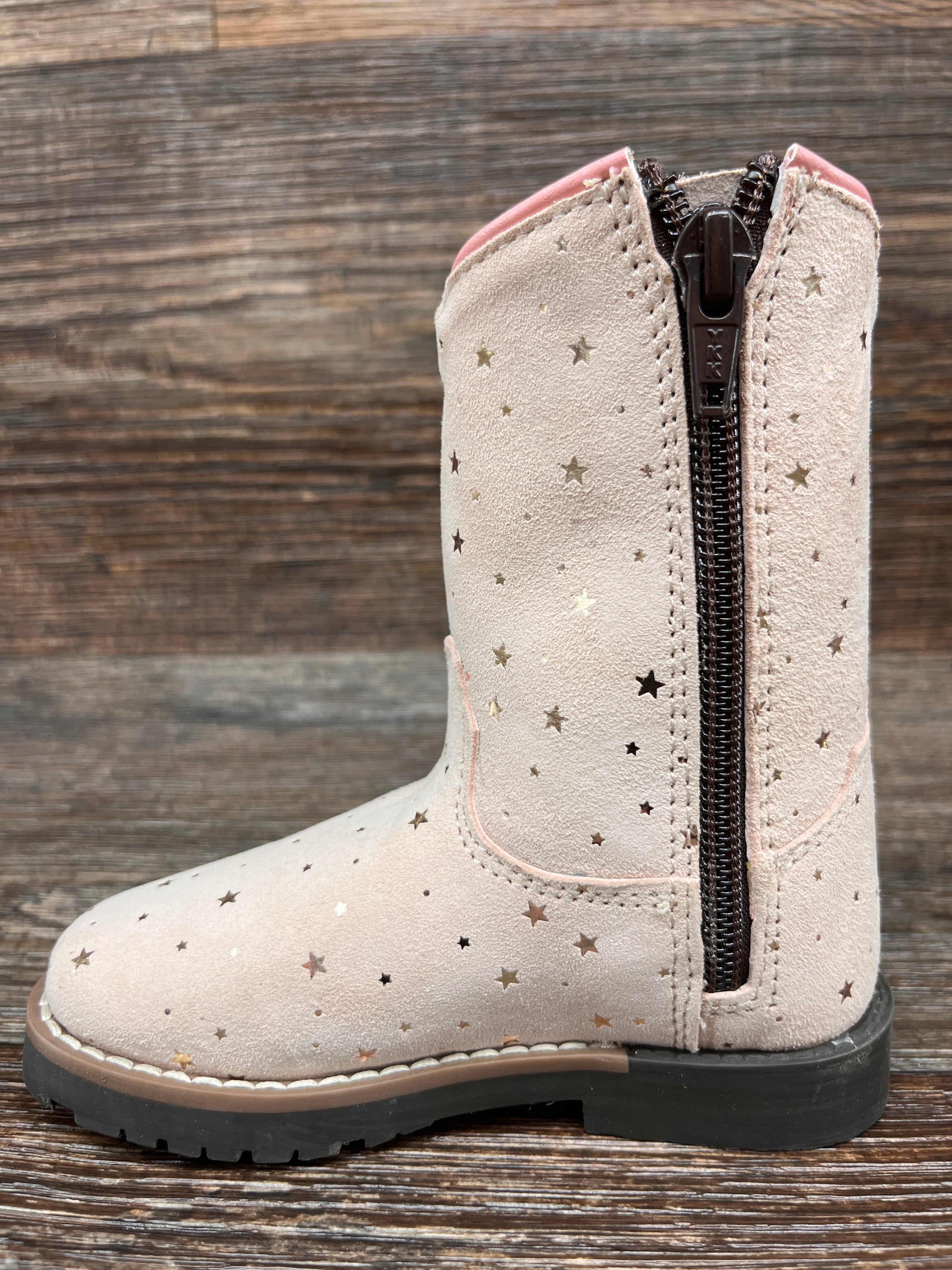 3319T Toddler Autry Starry Pink Western Boot by Smoky Mountain