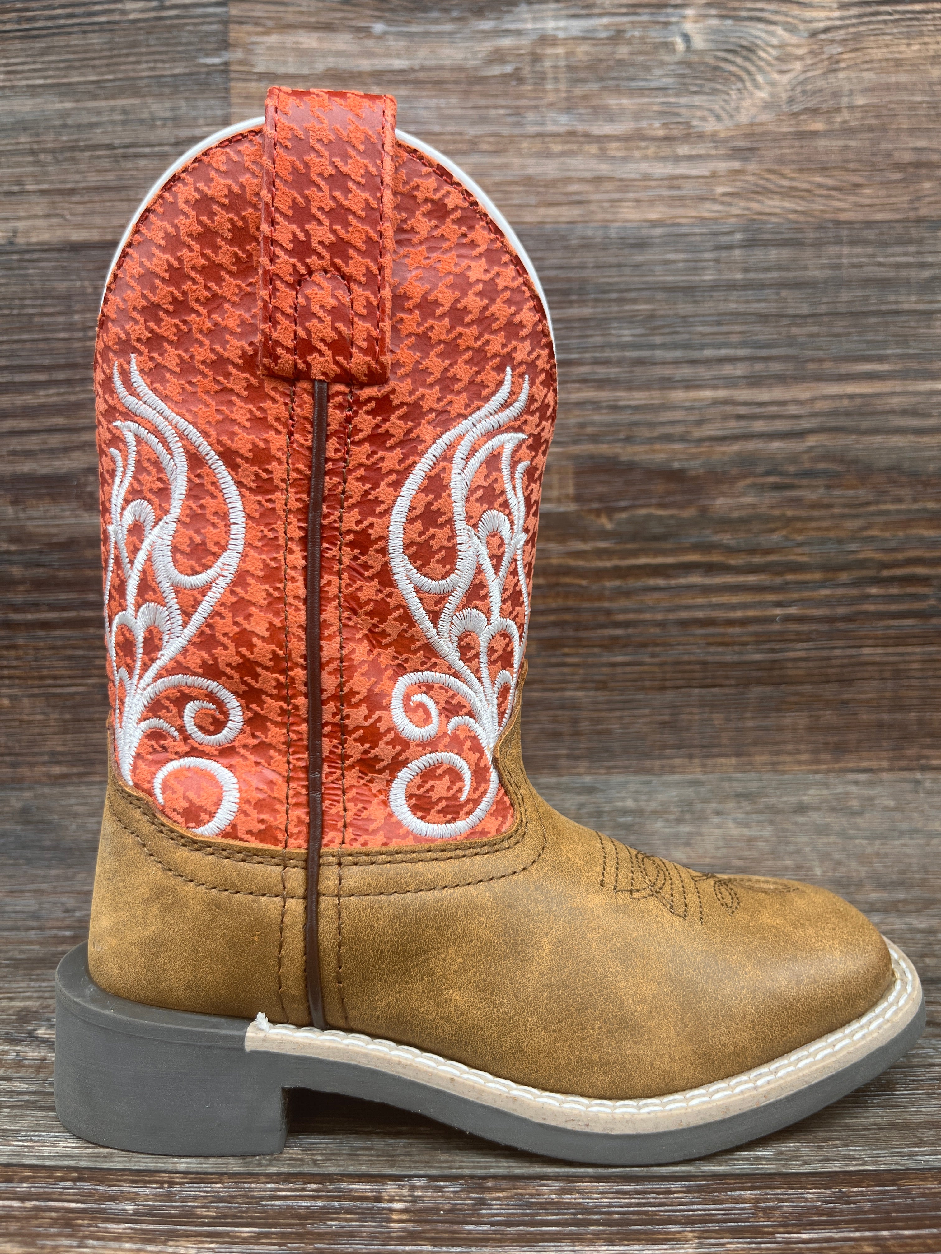 Kids square toe cowboy boots best sale