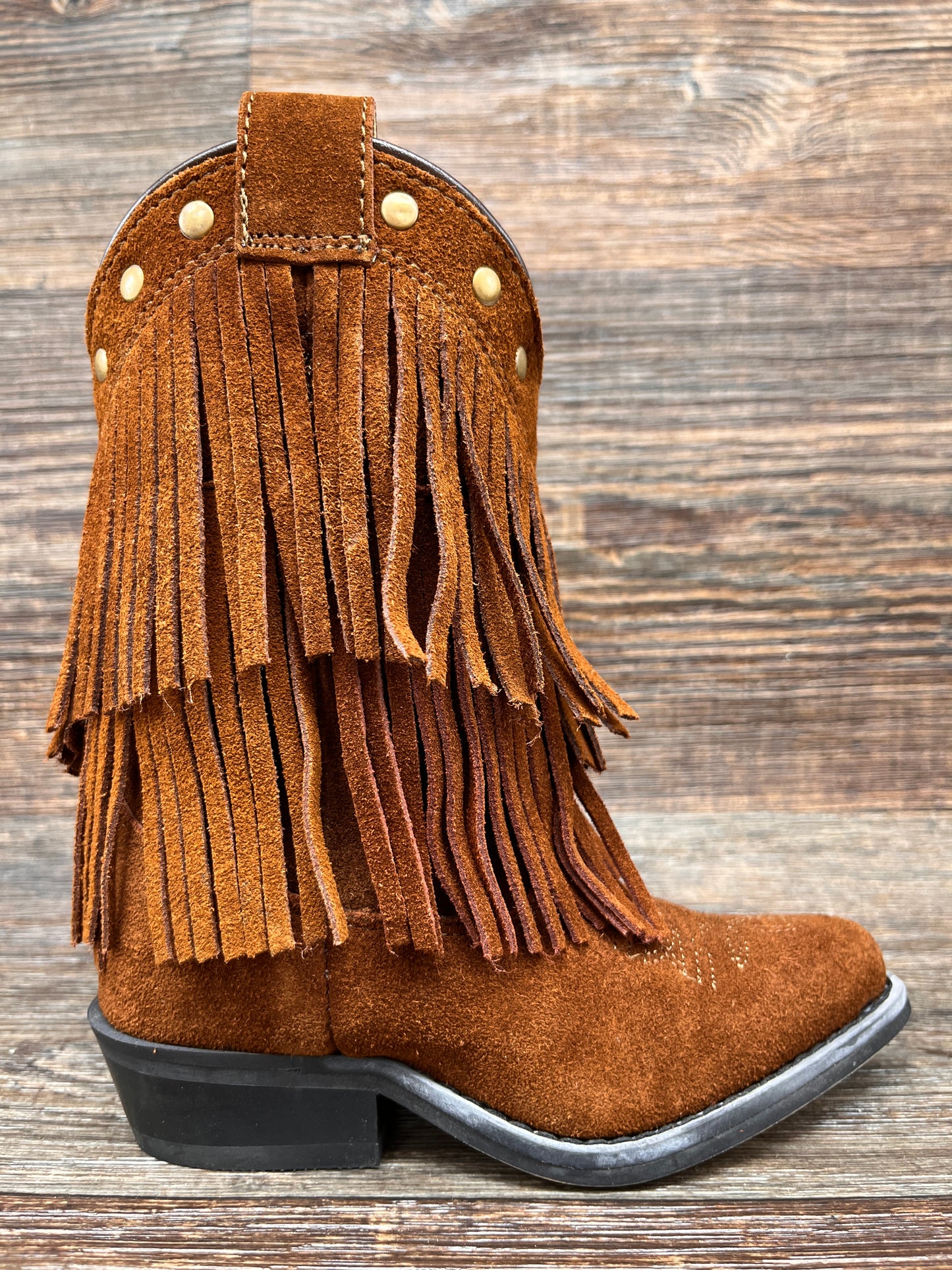 3514 Kid's Wisteria Snip Toe Fringe Boot by Smoky Mountain