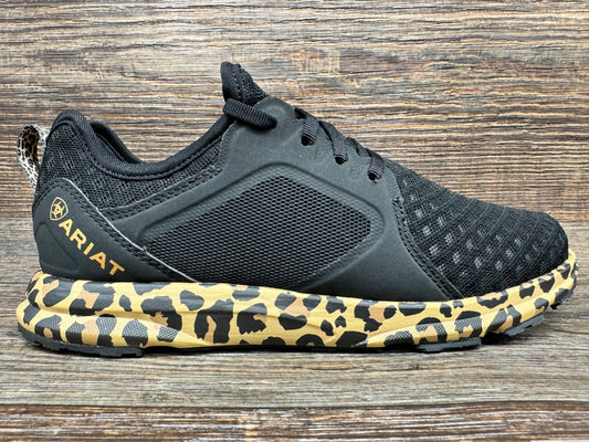 10042462 Women's Black/Leopard Fuse Athletic Shoe by Ariat