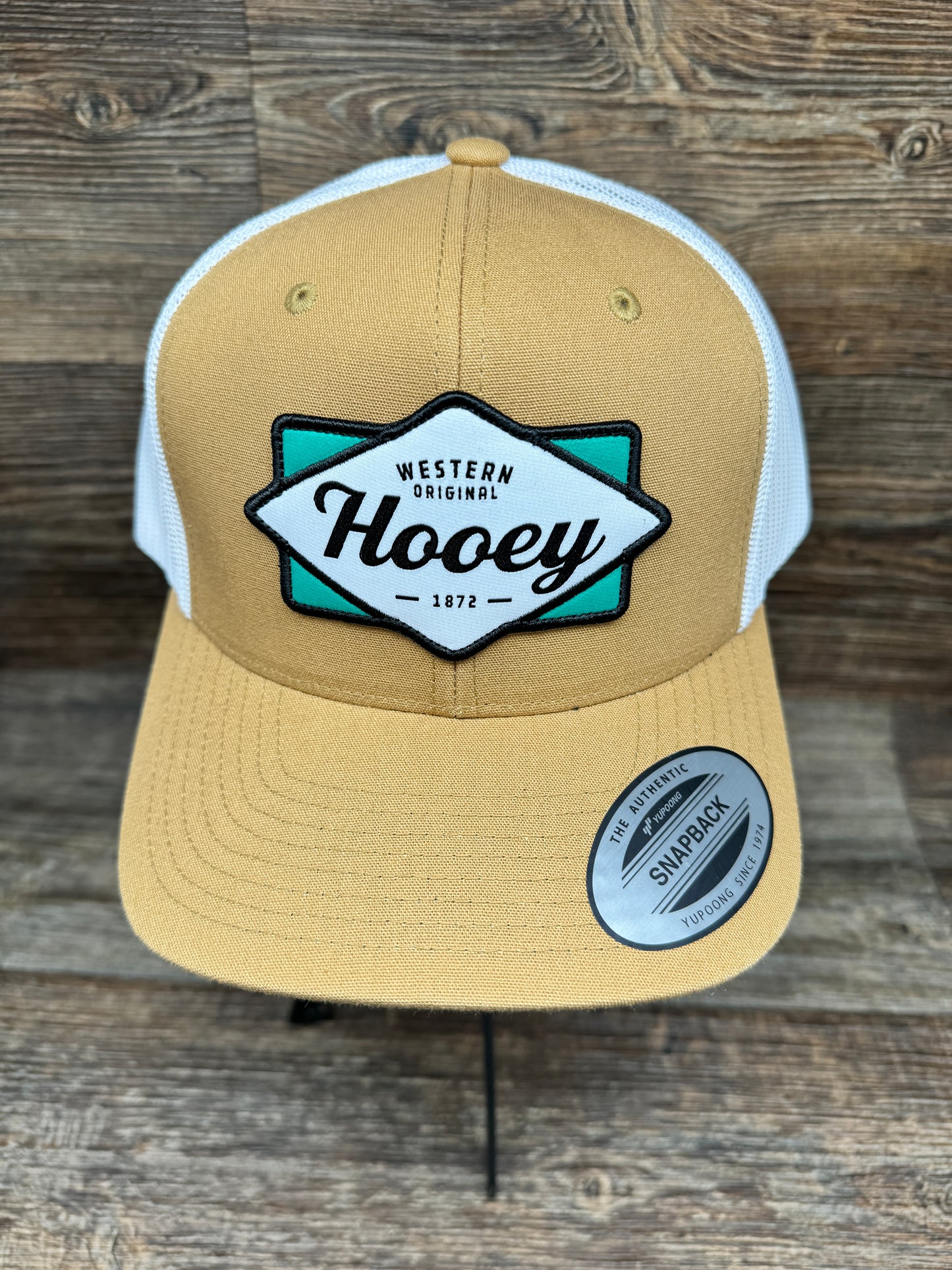 2422T-TNWH Diamond Tan/White 6 Panel Trucker Cap by Hooey