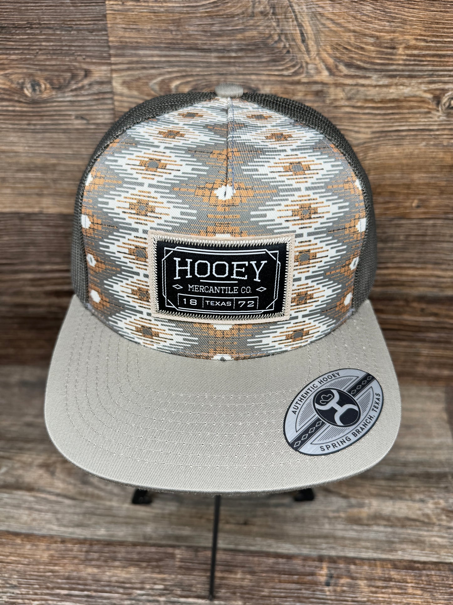 2302T-CRGY Doc Cream/Grey 5 Panel Trucker Cap by Hooey