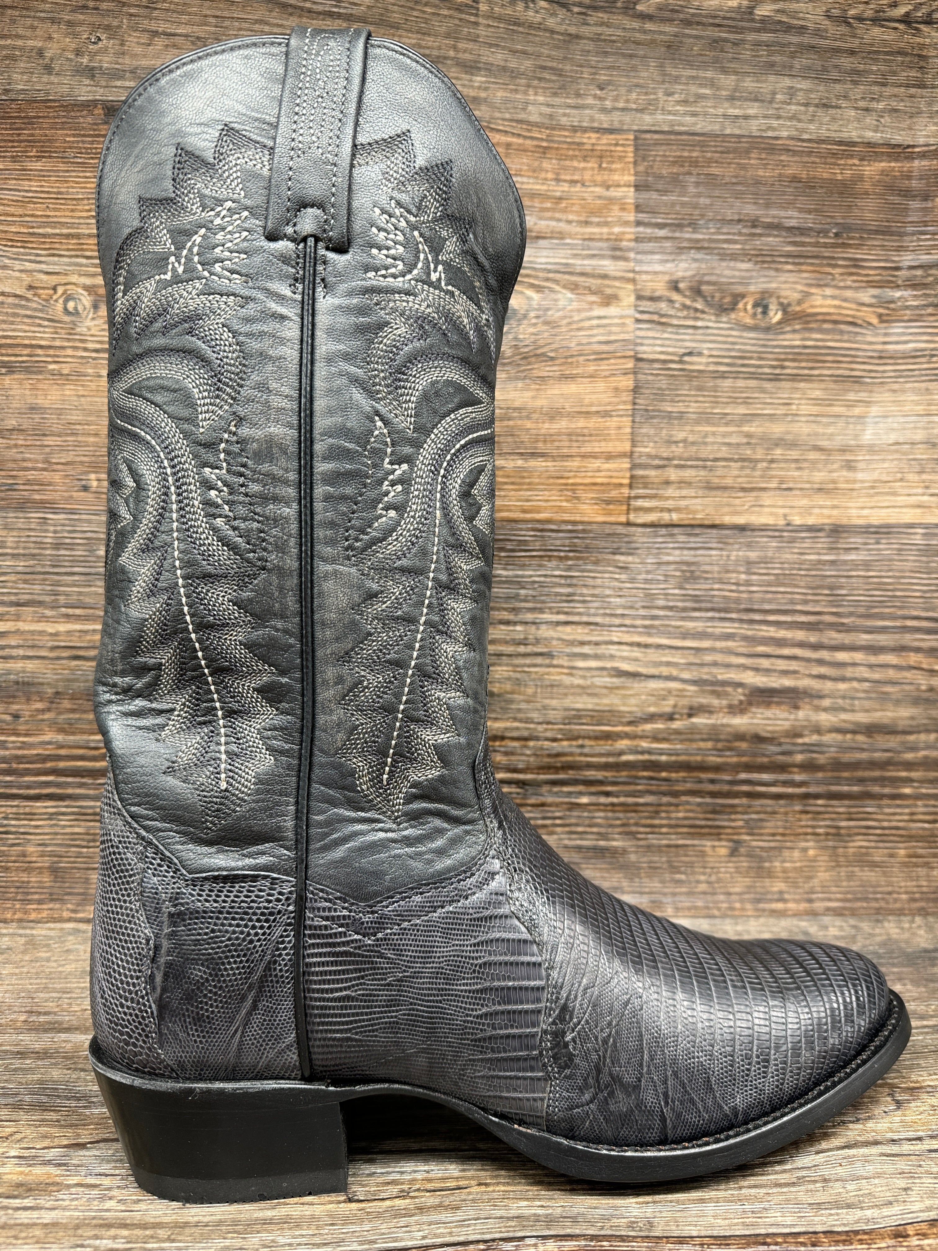 DP3053 Men s Winston Teju Lizard Western Boot in Grey by Dan Post Rushing Boots