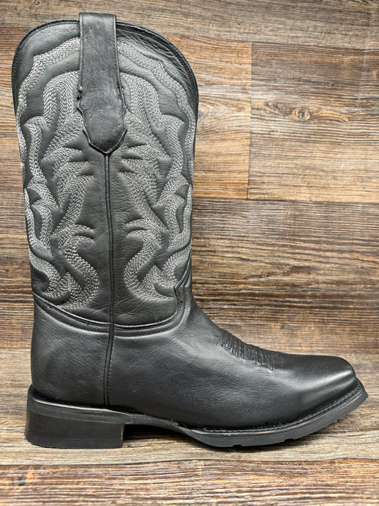 2296F Men's Square Toe Western Boot in Black by Cowtown