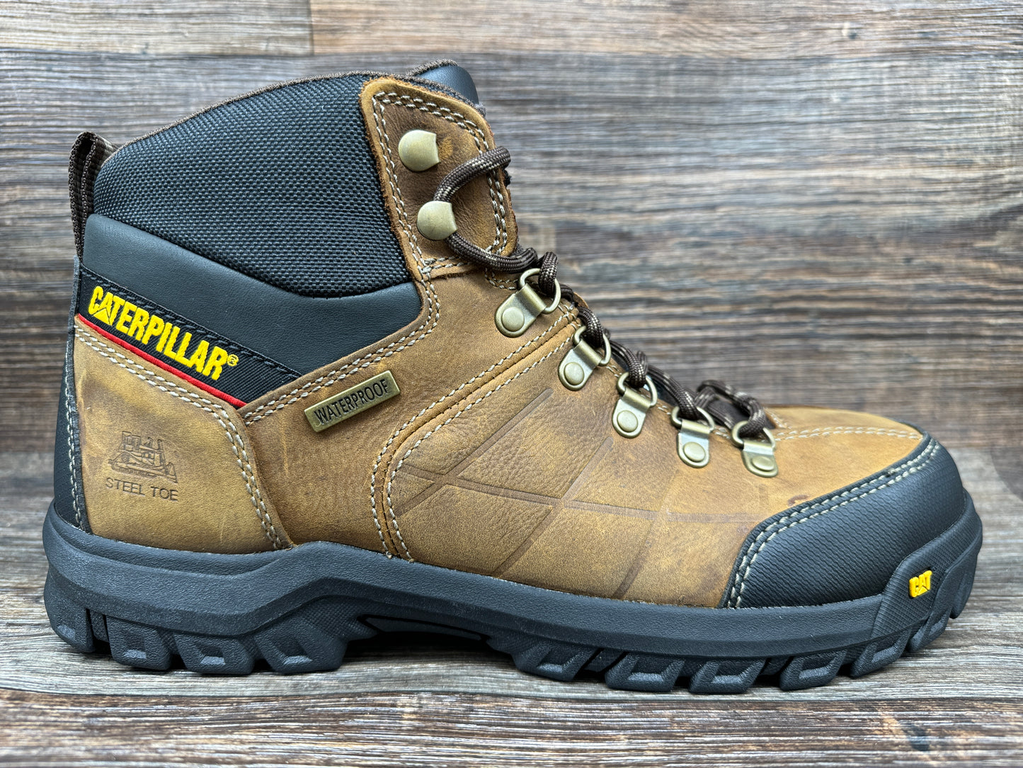 P90935 Men's Steel Toe Waterproof 6 inch Work Boot by Caterpillar