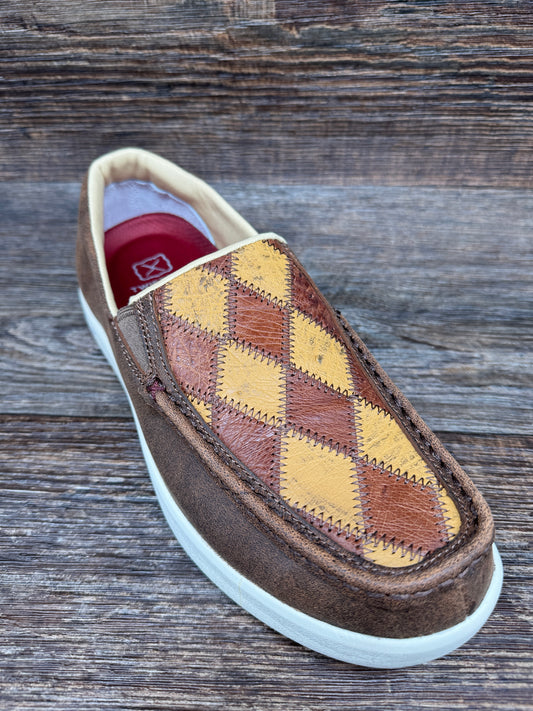 MBX0005 Men's Ultralite Slip On Patchwork Ostrich Casual Shoes by Twisted X