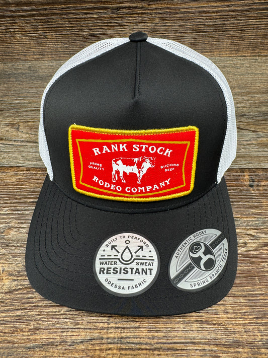 2361T-BKWH "Rank Stock" 5-Panel Trucker Cap by Hooey