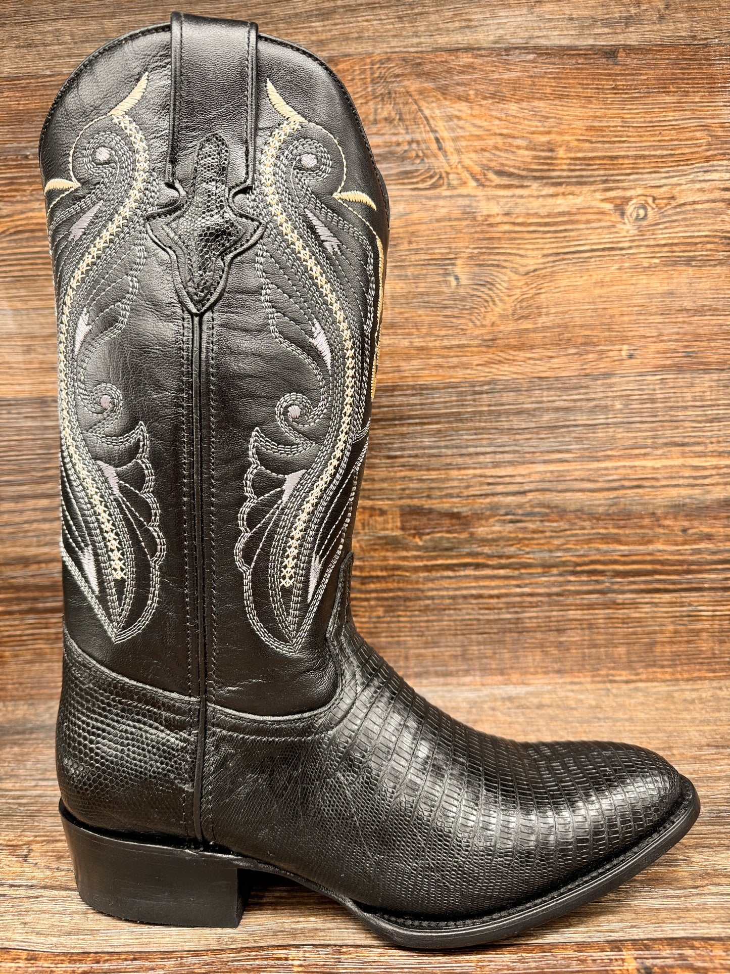 1111104 Men's Taylor Teju Lizard Western Boot in Black by Ferrini