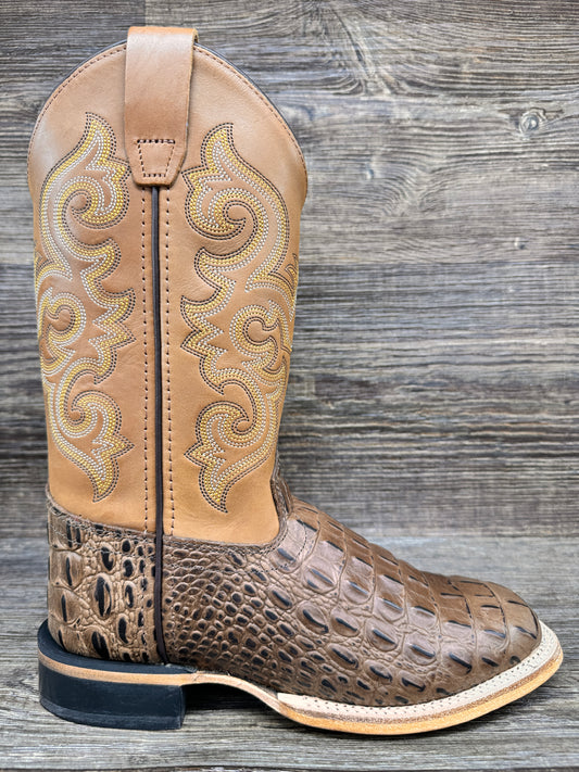 BSY1830 Youth Alligator Print Square Toe Western Boot by Old West