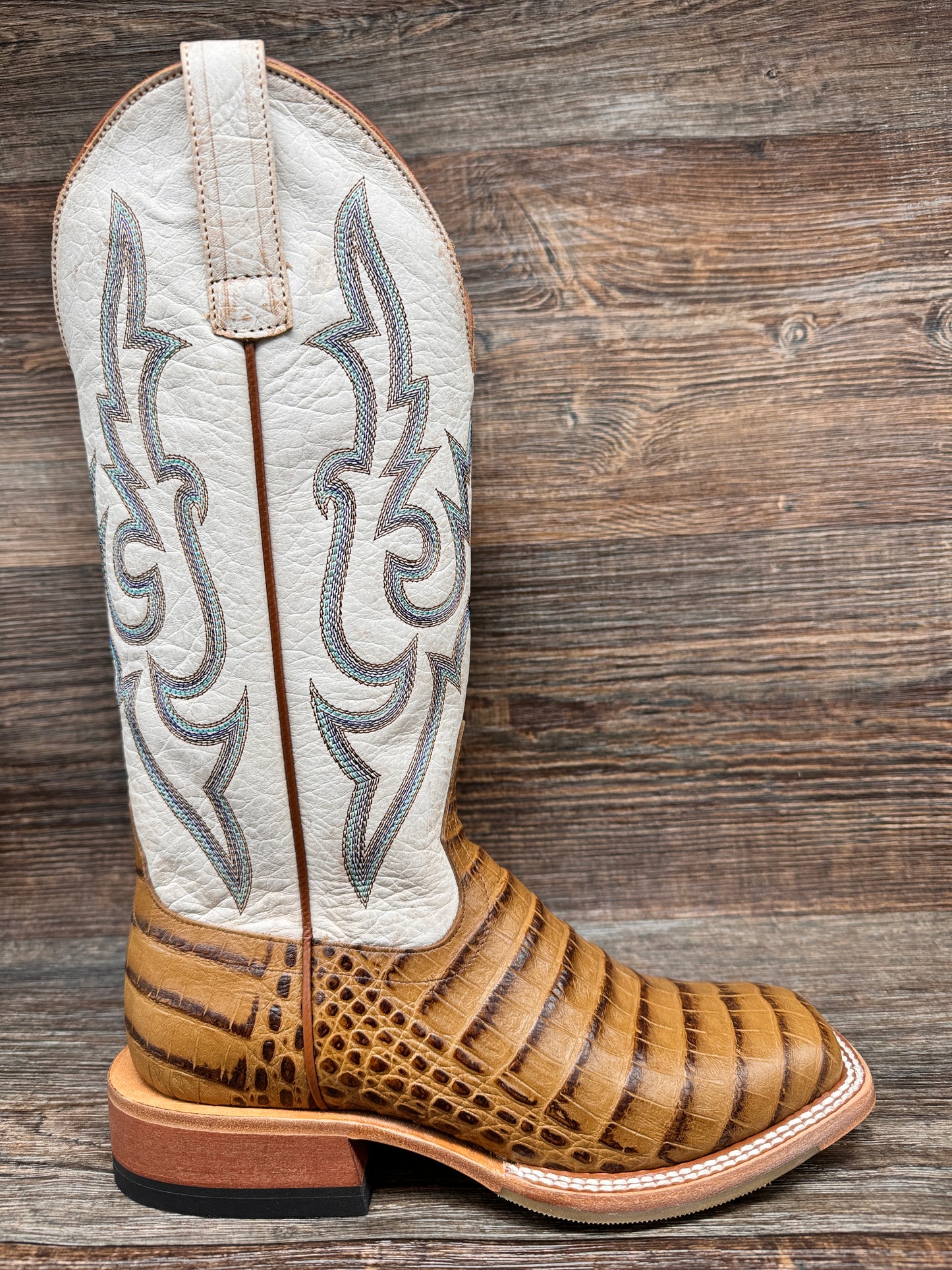 M9154 Women's "Slick Rikki" Caiman Print Western Boot by Macie Bean