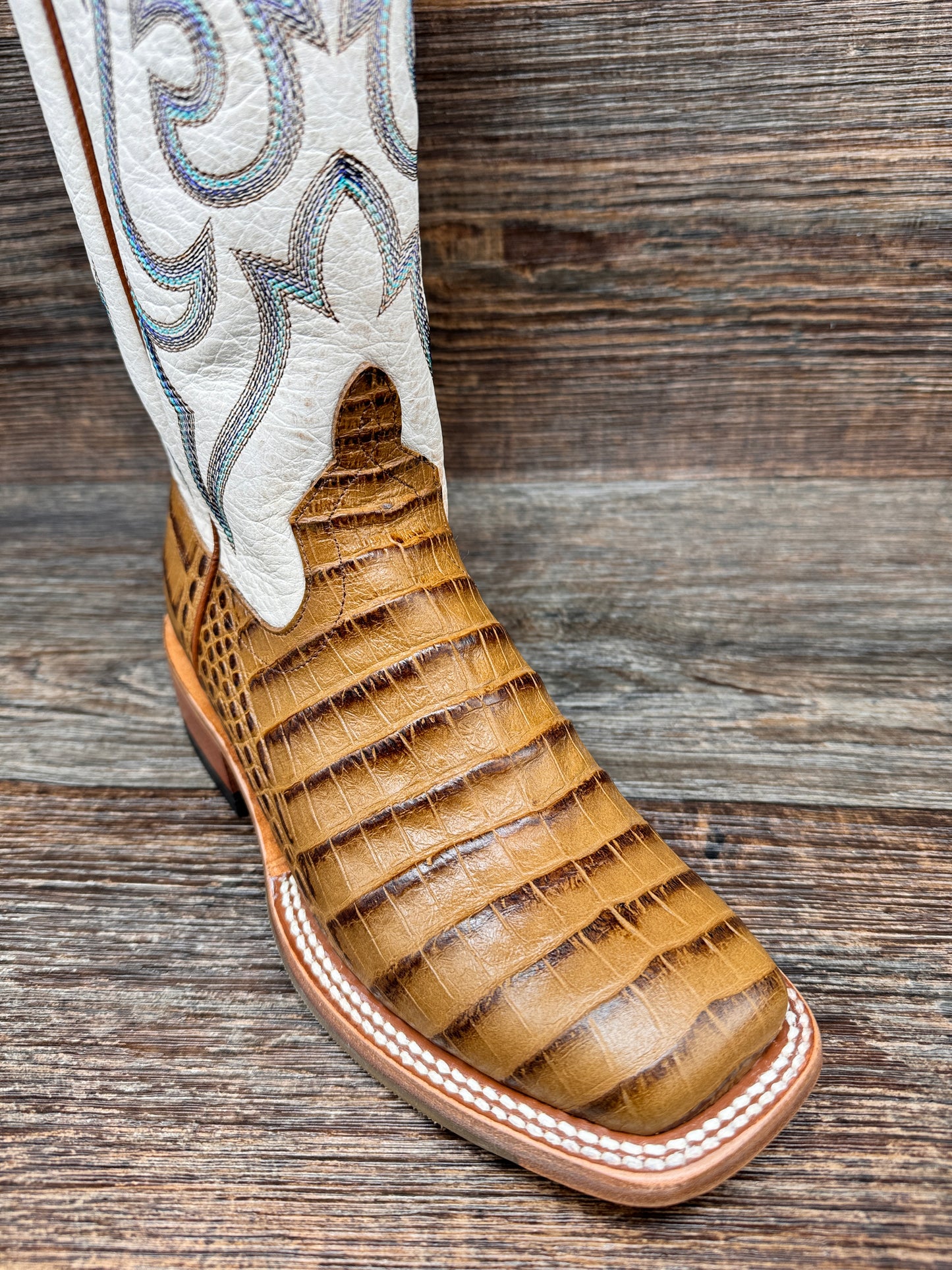 M9154 Women's "Slick Rikki" Caiman Print Western Boot by Macie Bean