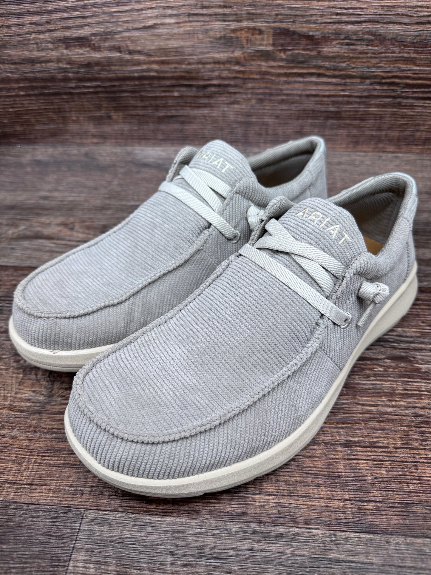 10053665 Men's Hilo Casual Shoe in Grey Corduroy by Ariat