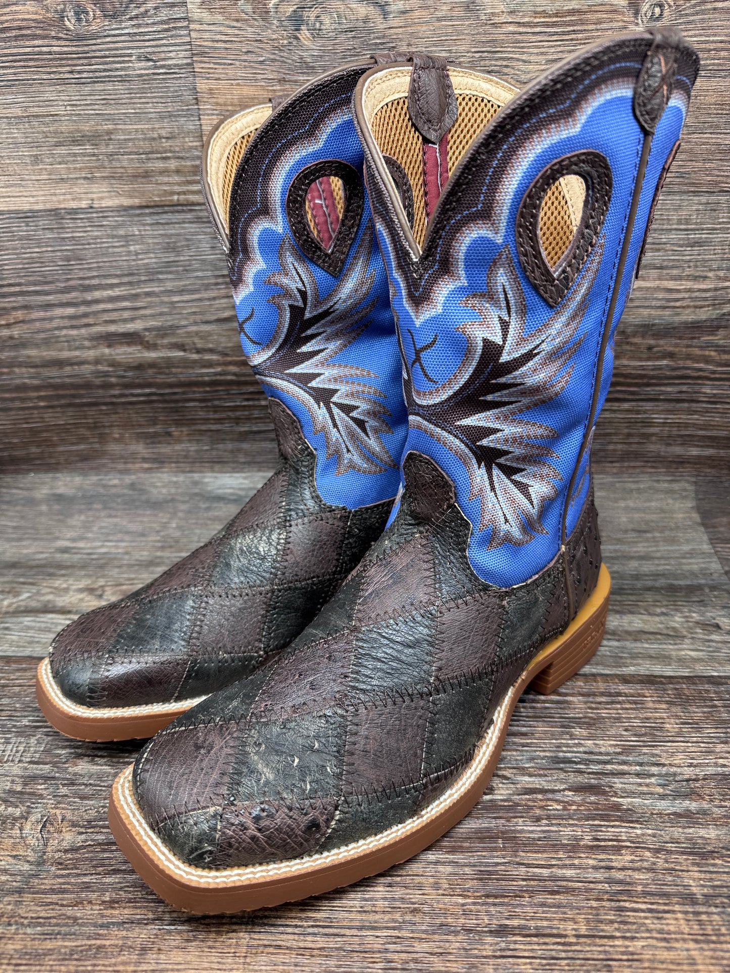 MXTR020 Men's Tech X Genuine Patchwork Ostrich Western Boot by Twisted X