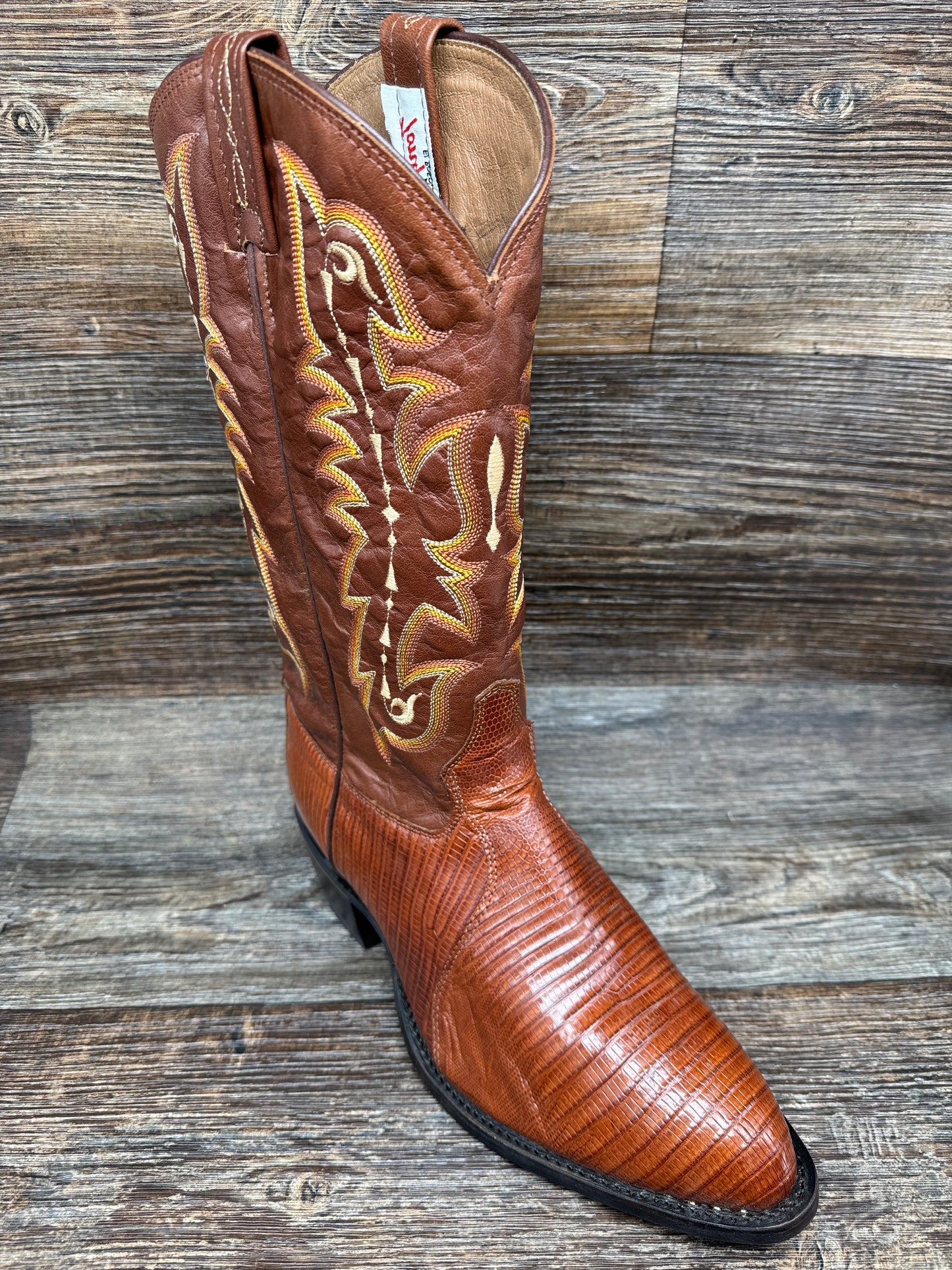 CZ812 Men's Peanut Brittle Teju Lizard Western Boots by Tony Lama