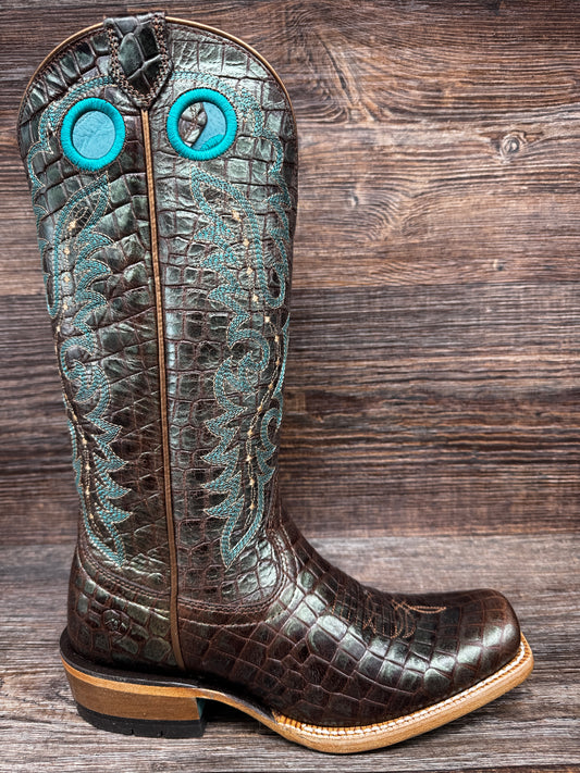 10061177 Women's Futurity Boon Croc Print Western Boot by Ariat