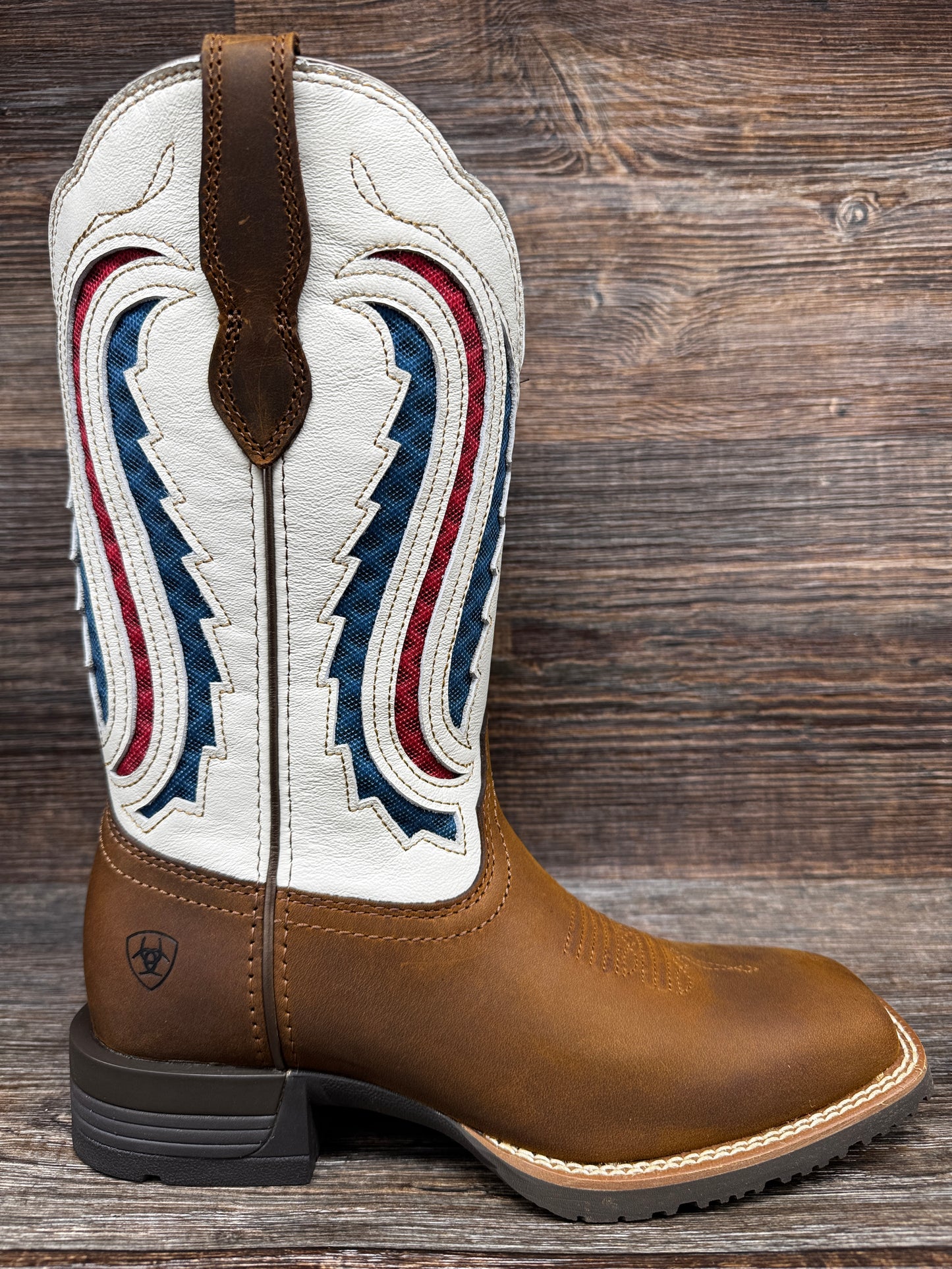 10061143 Women's Hybrid Ranchwork Square Toe Western Boot by Ariat