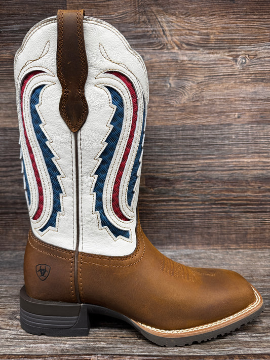 10061143 Women's Hybrid Ranchwork Square Toe Western Boot by Ariat