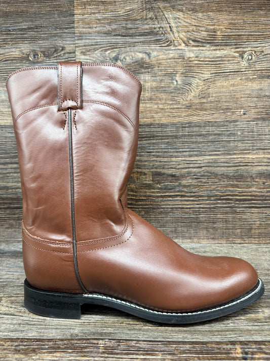 3404 Men's Classic Roper in Tan Kiddie by Justin Western Boot