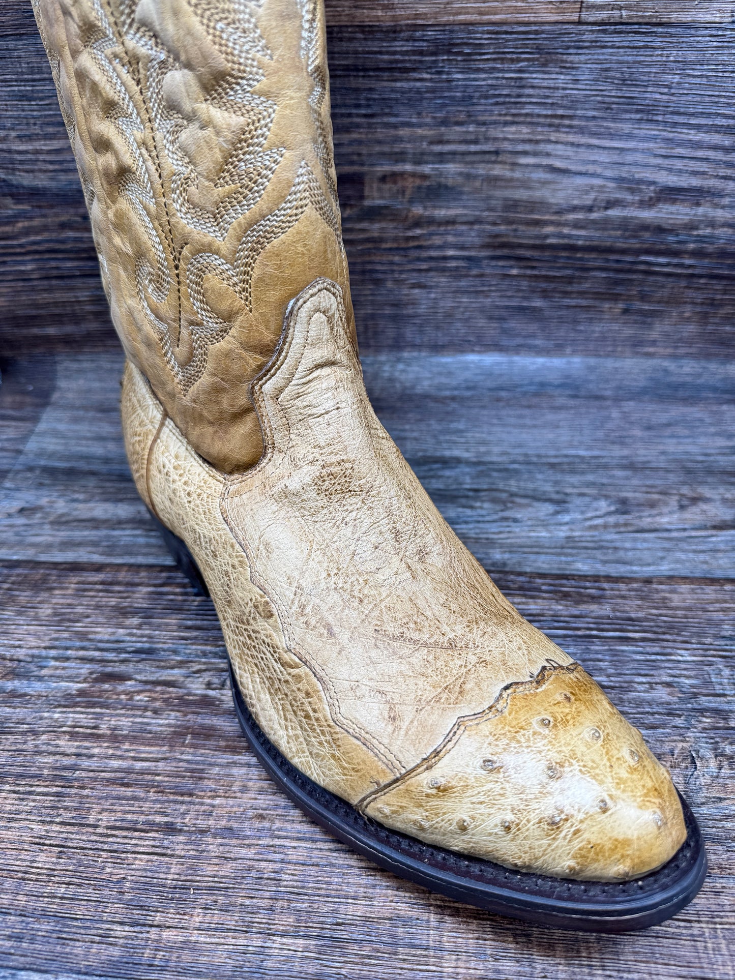 A4035 Men's Pieced Ostrich Round Toe Western Boot by Corral