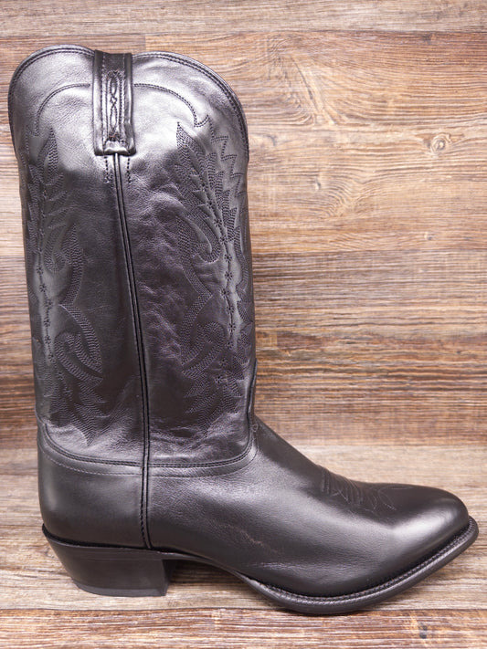 NB2005 Men's Black Imperial Calf R Toe Western Boot by Nocona