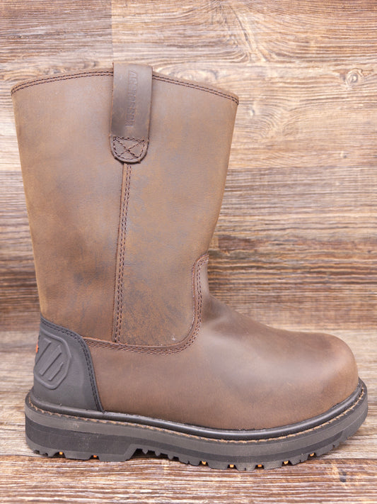 5ANAAGG-2002 Men's Slip On Steel Toe Wellington Workboot by Aggressor