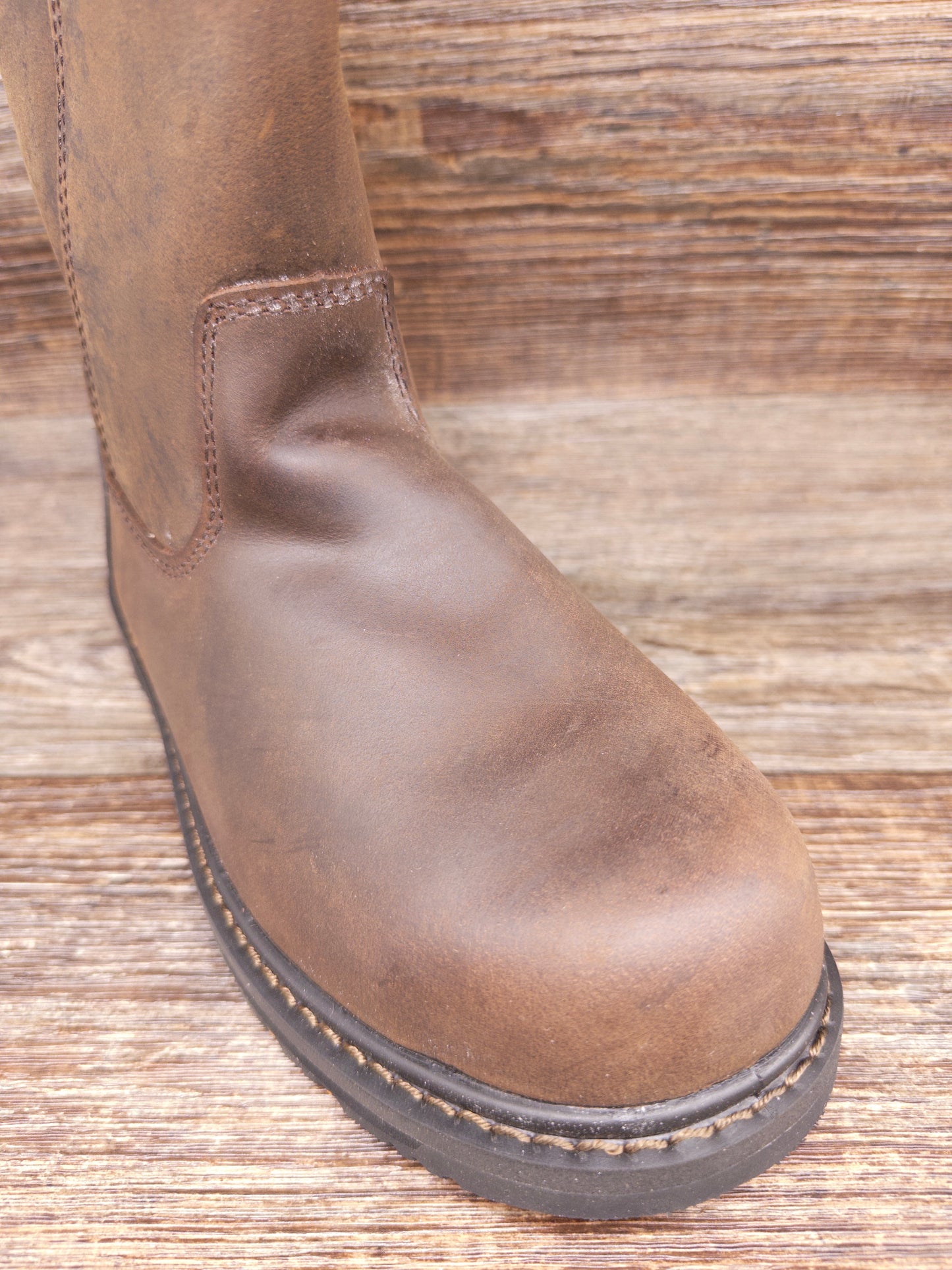5ANAAGG-2002 Men's Slip On Steel Toe Wellington Workboot by Aggressor