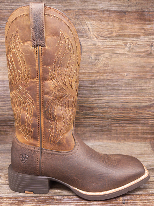 10063985 Men's Sport Rustler Square Toe Western Boot by Ariat