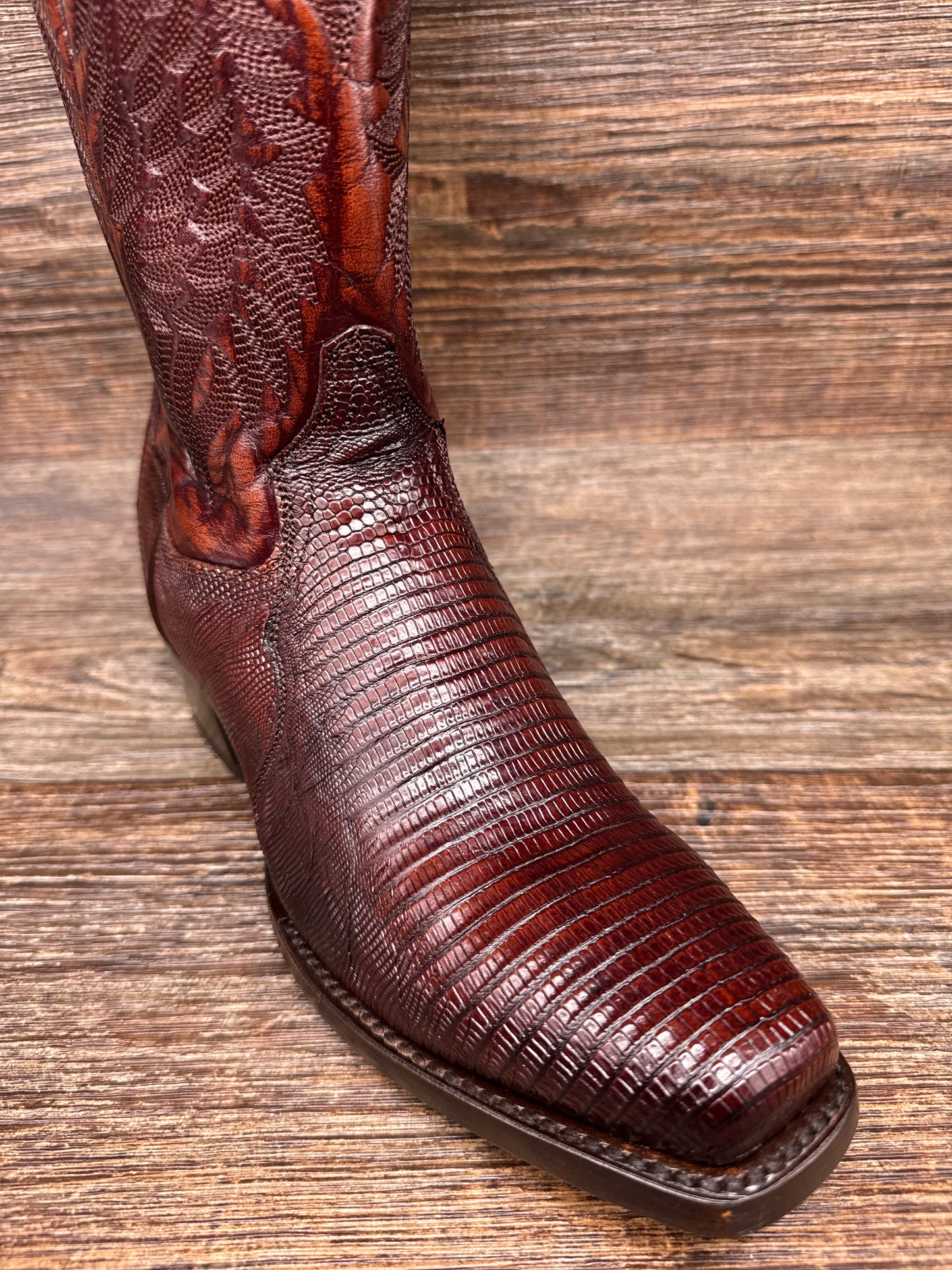 DP7039 Men's Ringold Genuine Lizard Square Toe Western Boot by Dan Post