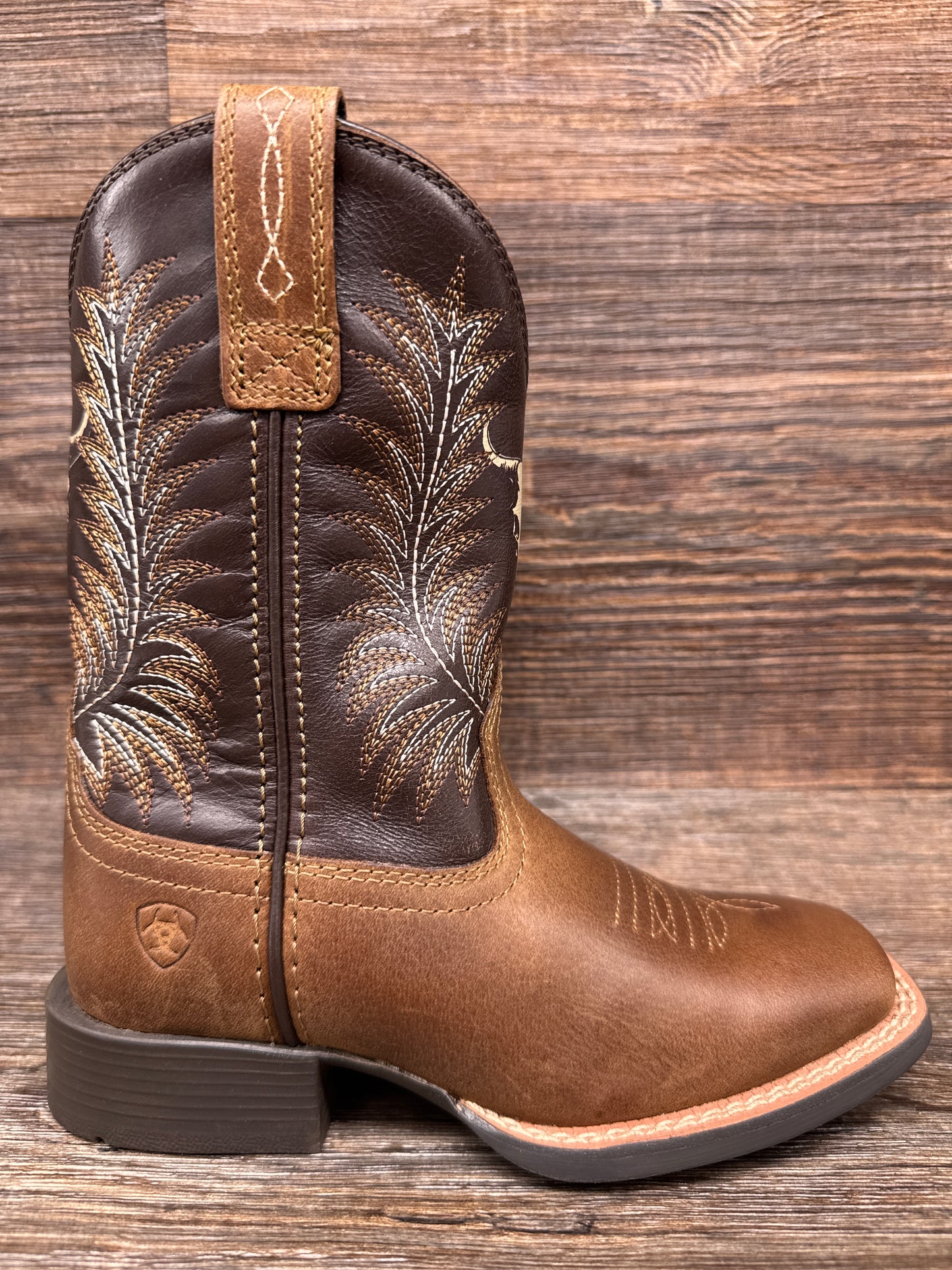 10063827 Kids Stampede Square Toe Western Boot by Ariat