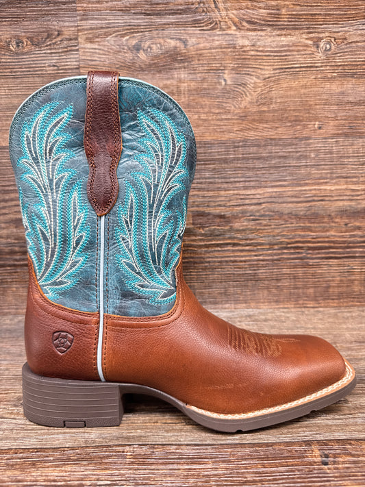 10064073 Women's Round Up Filly Square Toe Western Boot by Ariat