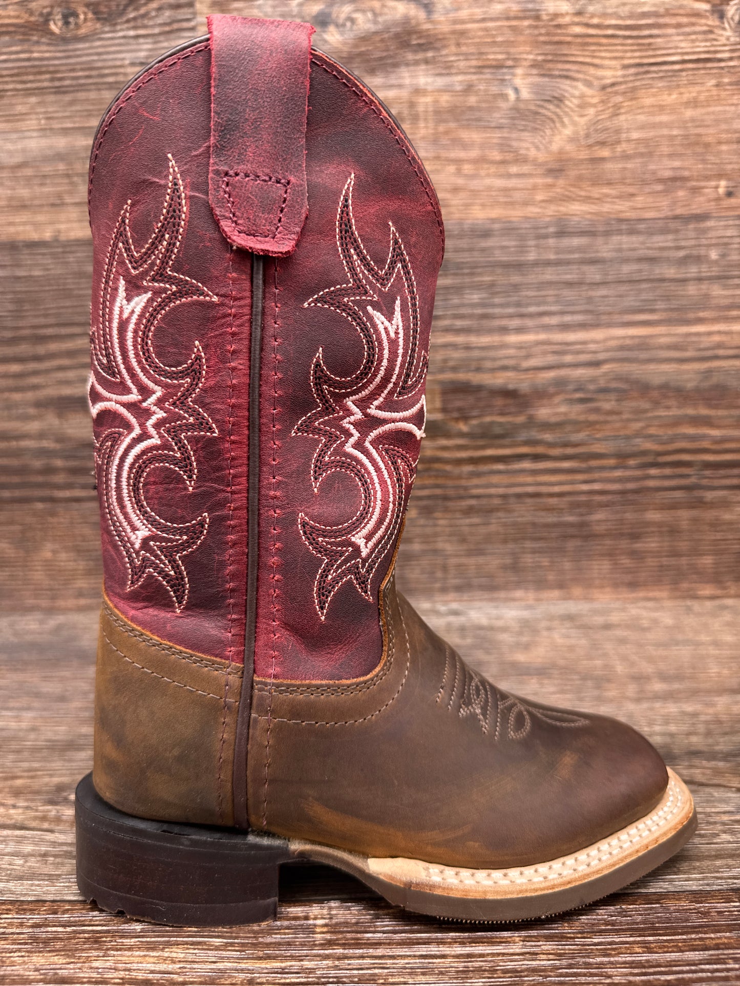 BSC1973 Kid's Square Toe Western Boot by Old West