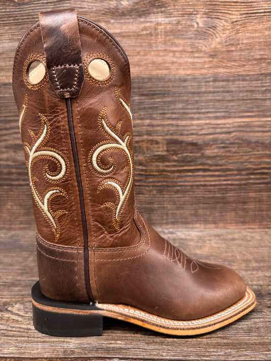 BSC1807 Kid's Square Toe Western Boot by Old West