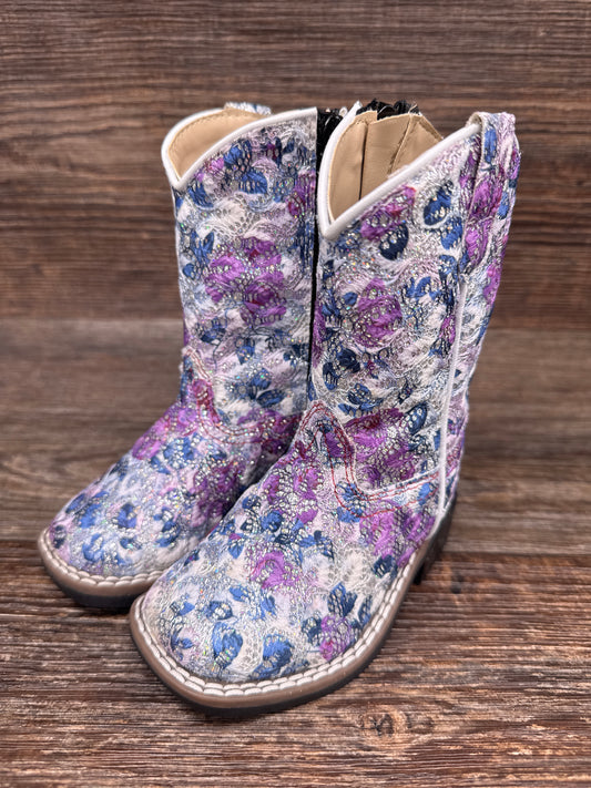 VB1051 Toddler Girl's Square Toe Western Boot by Old West