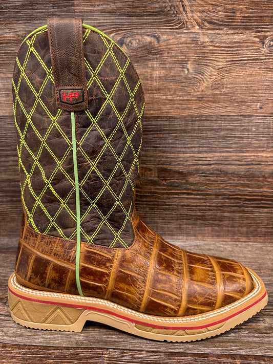 HPW2513 Men's Soft Toe Alligator Print Work Boots by Horse Power