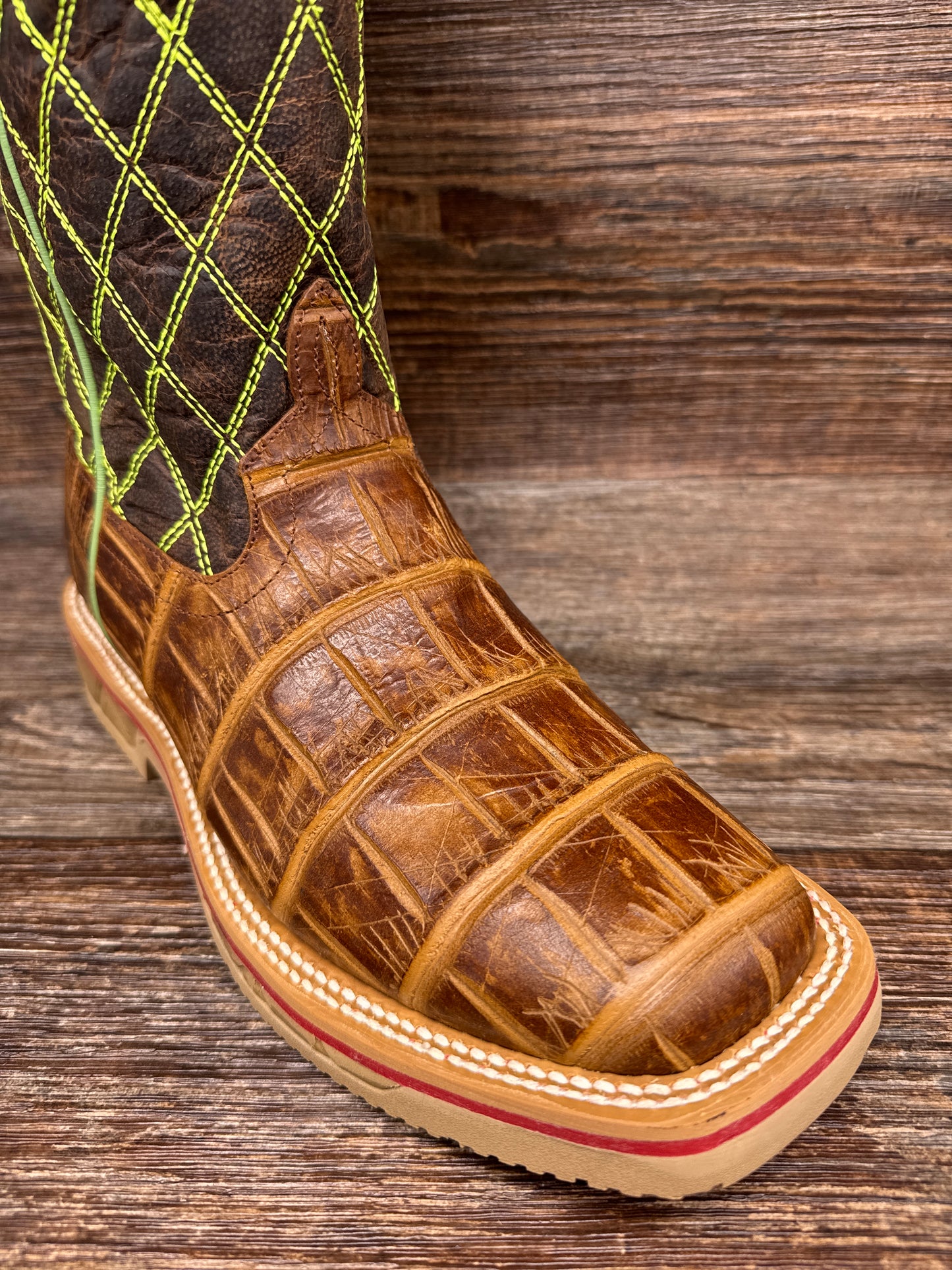 HPW2513 Men's Soft Toe Alligator Print Work Boots by Horse Power