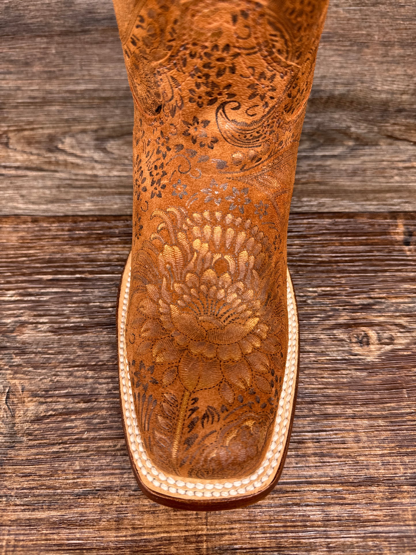 A4592 Women's Square Toe Floral Print Western Boots by Corral