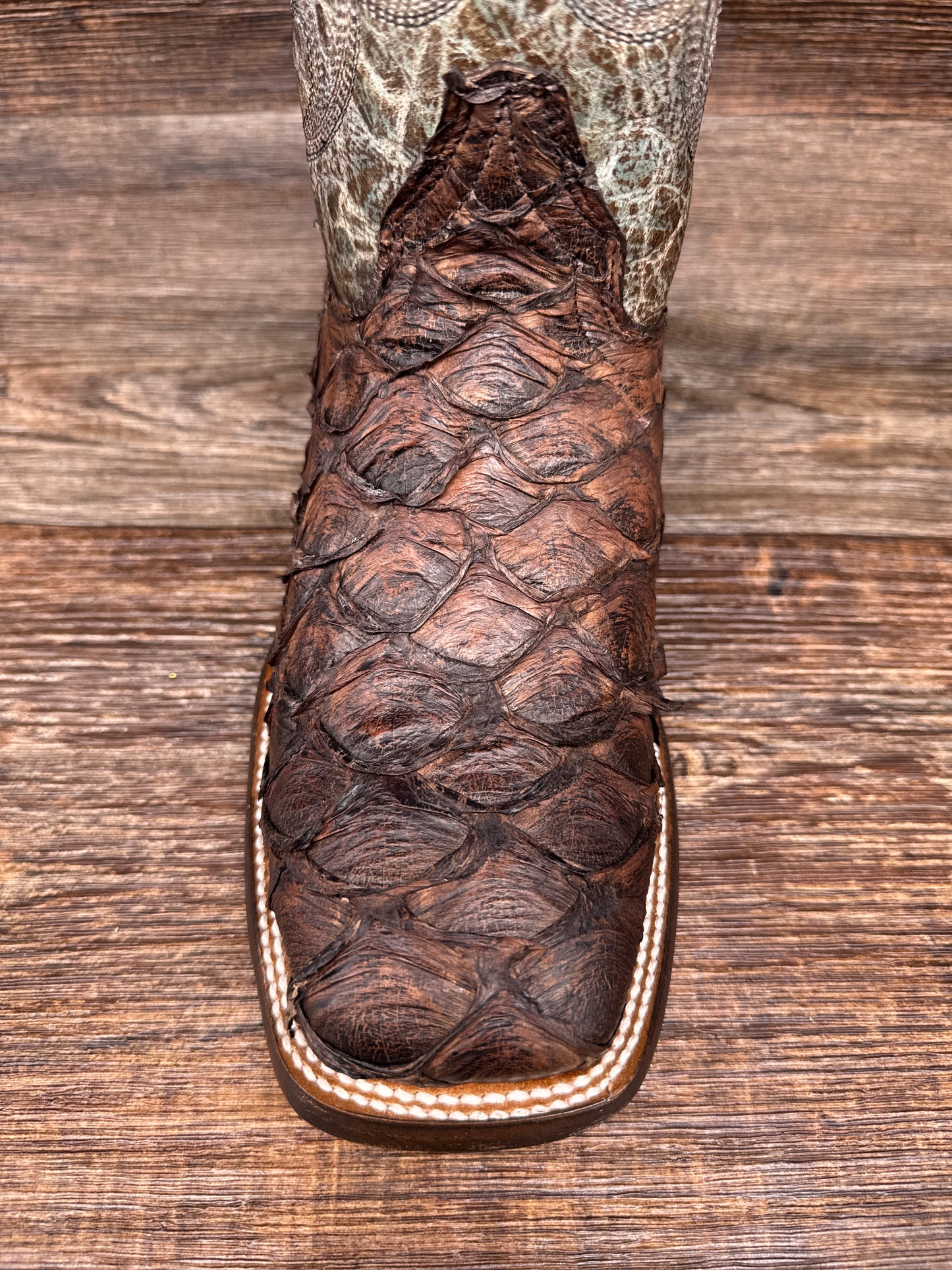 B5023 Men's Tobacco Genuine Pirarucu Fish Skin Western Boot by Corral