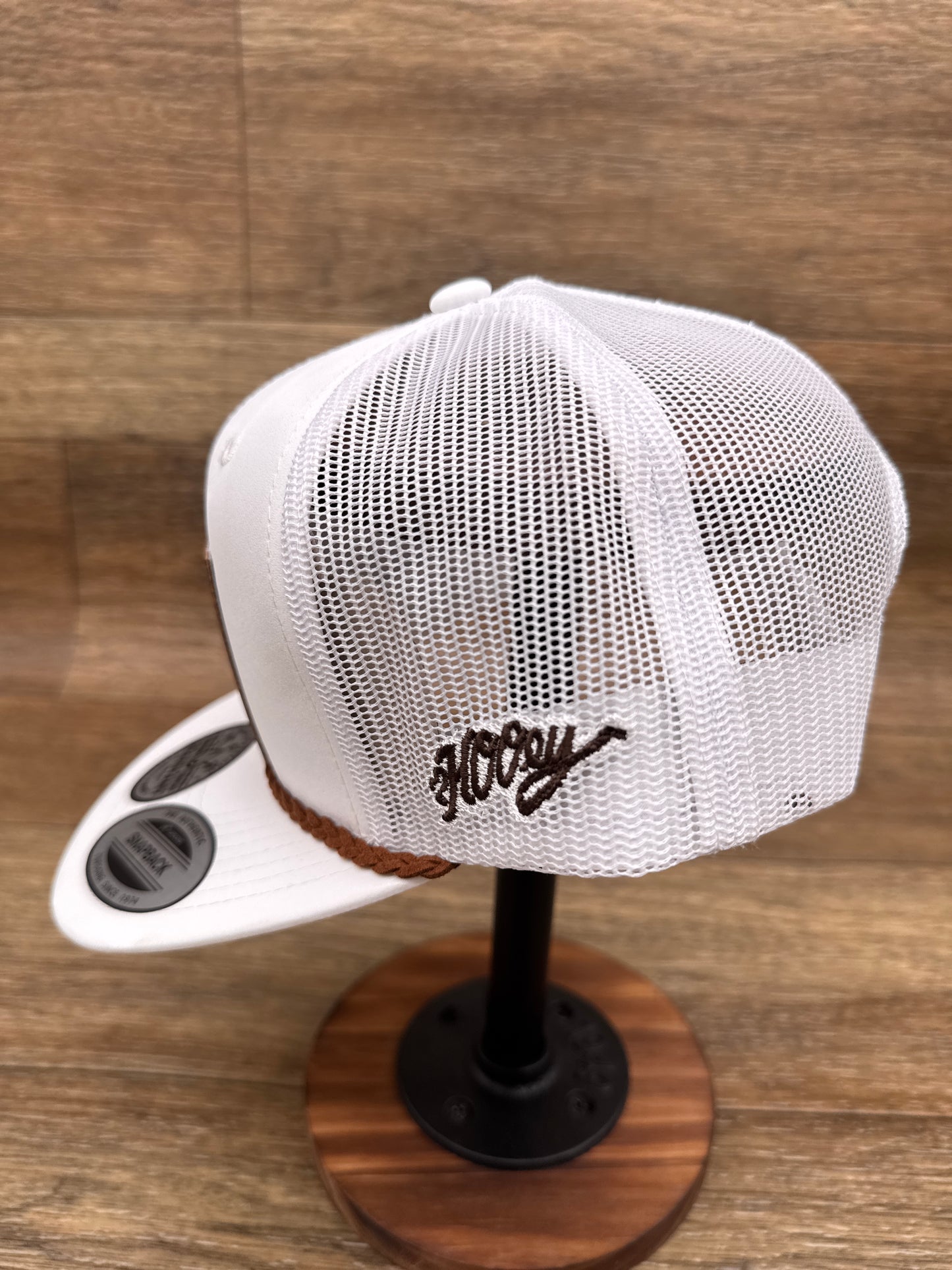 2510T-WH Liberty Roper White Leather Patch Cap by Hooey