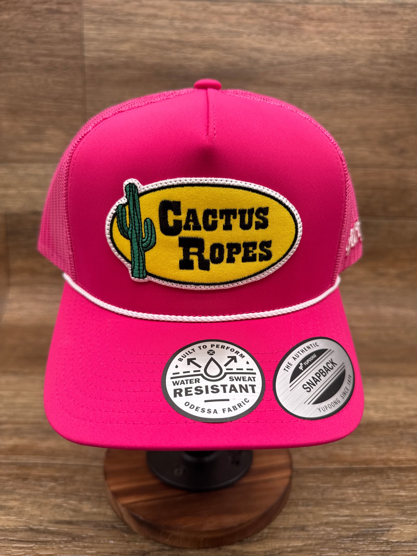 CR112 Cactus Ropes Pink Oval Patch Cap by Hooey