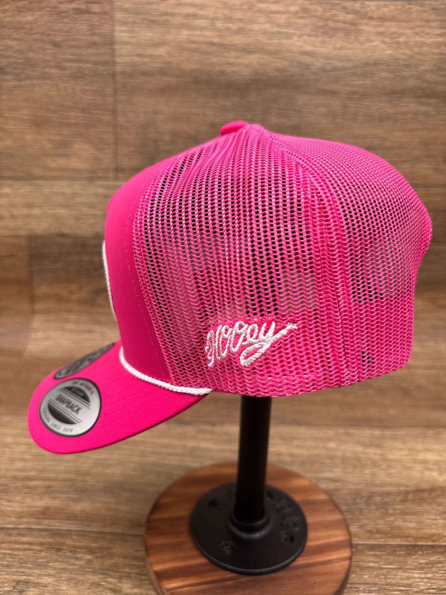 CR112 Cactus Ropes Pink Oval Patch Cap by Hooey