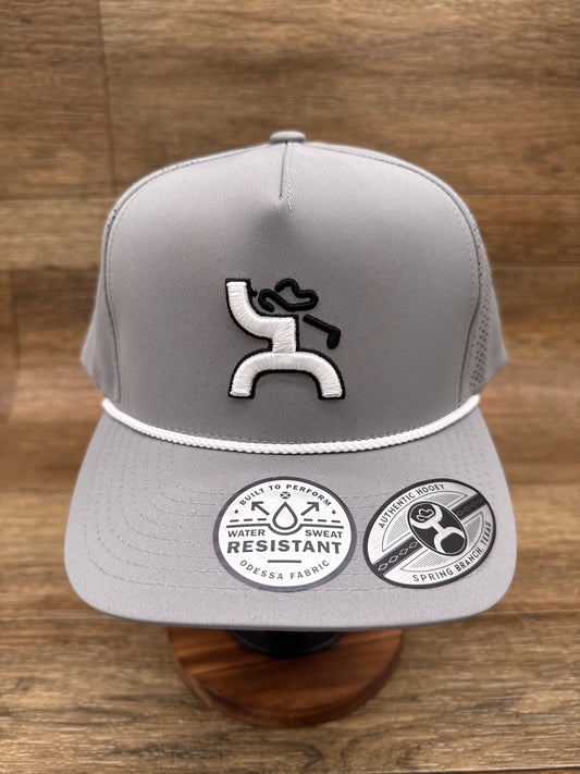 2216T-GY Cowboy Golf Grey Cap by Hooey