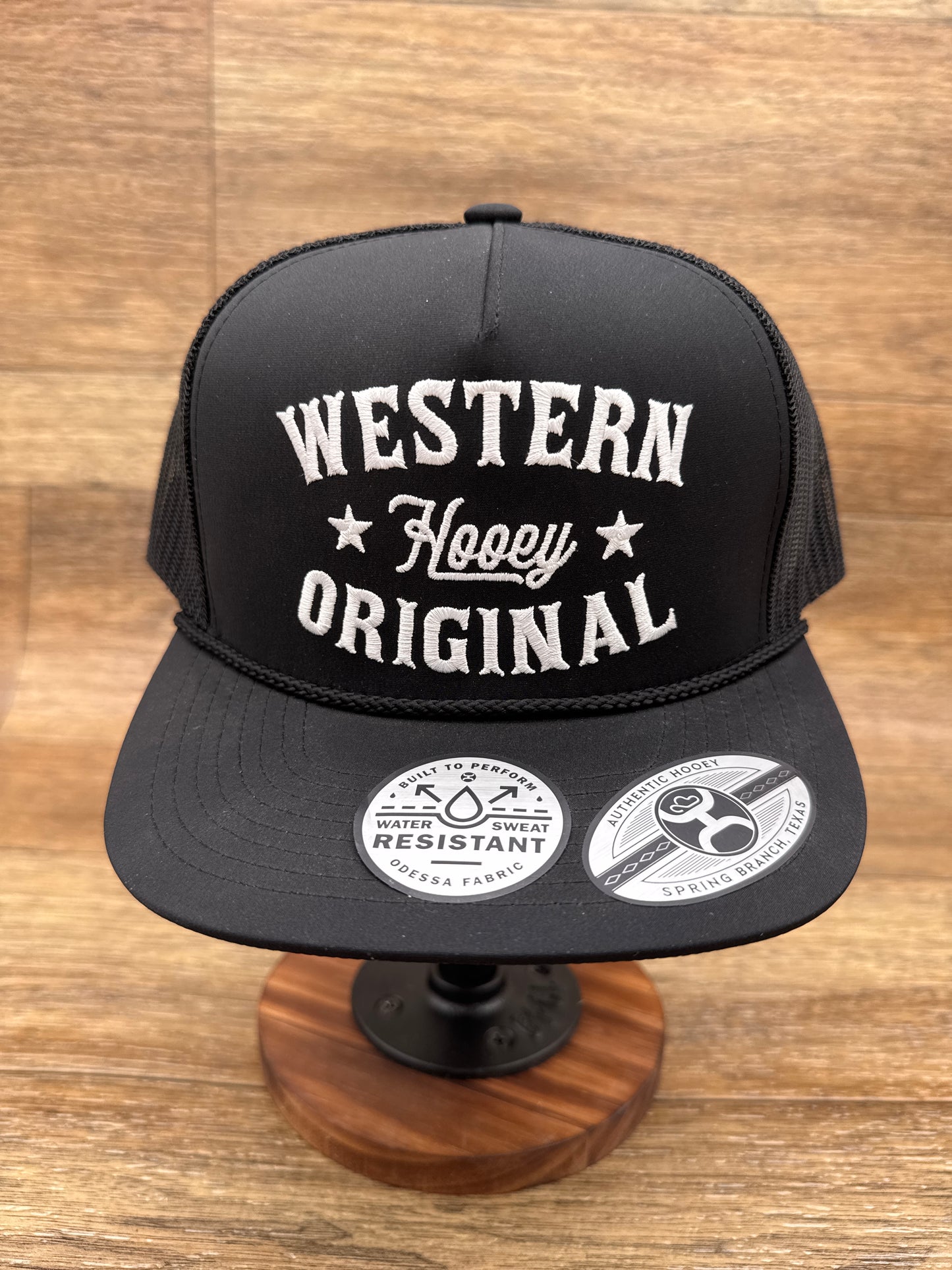 2396T-BK Knockout Black & White Cap by Hooey