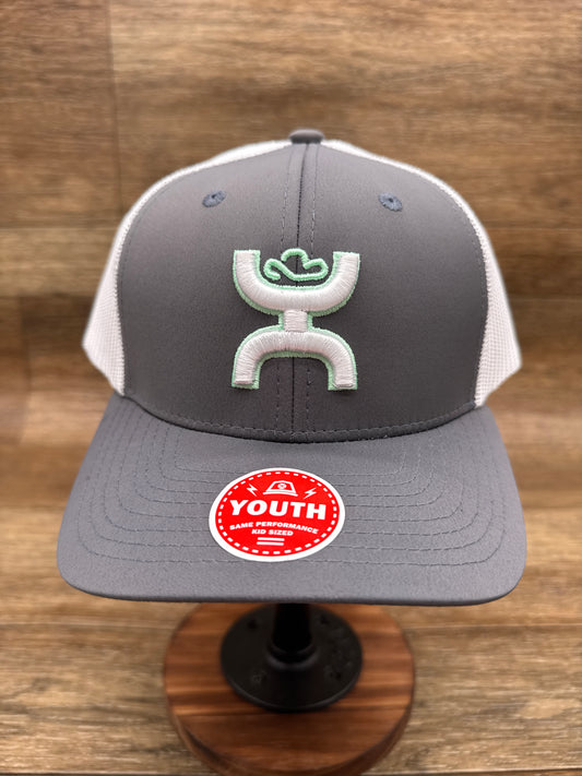 2206T-GYWH Youth Sterling Grey & White Cap by Hooey