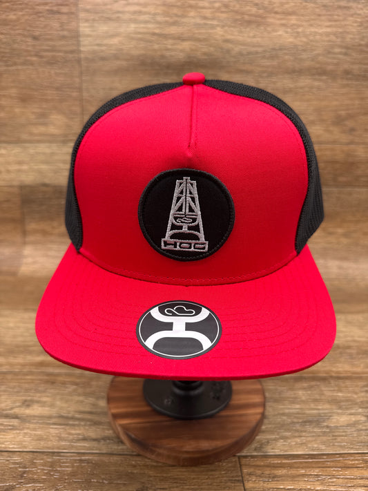 3026T-RDBK Rose Hog Red & Black Cap by Hooey