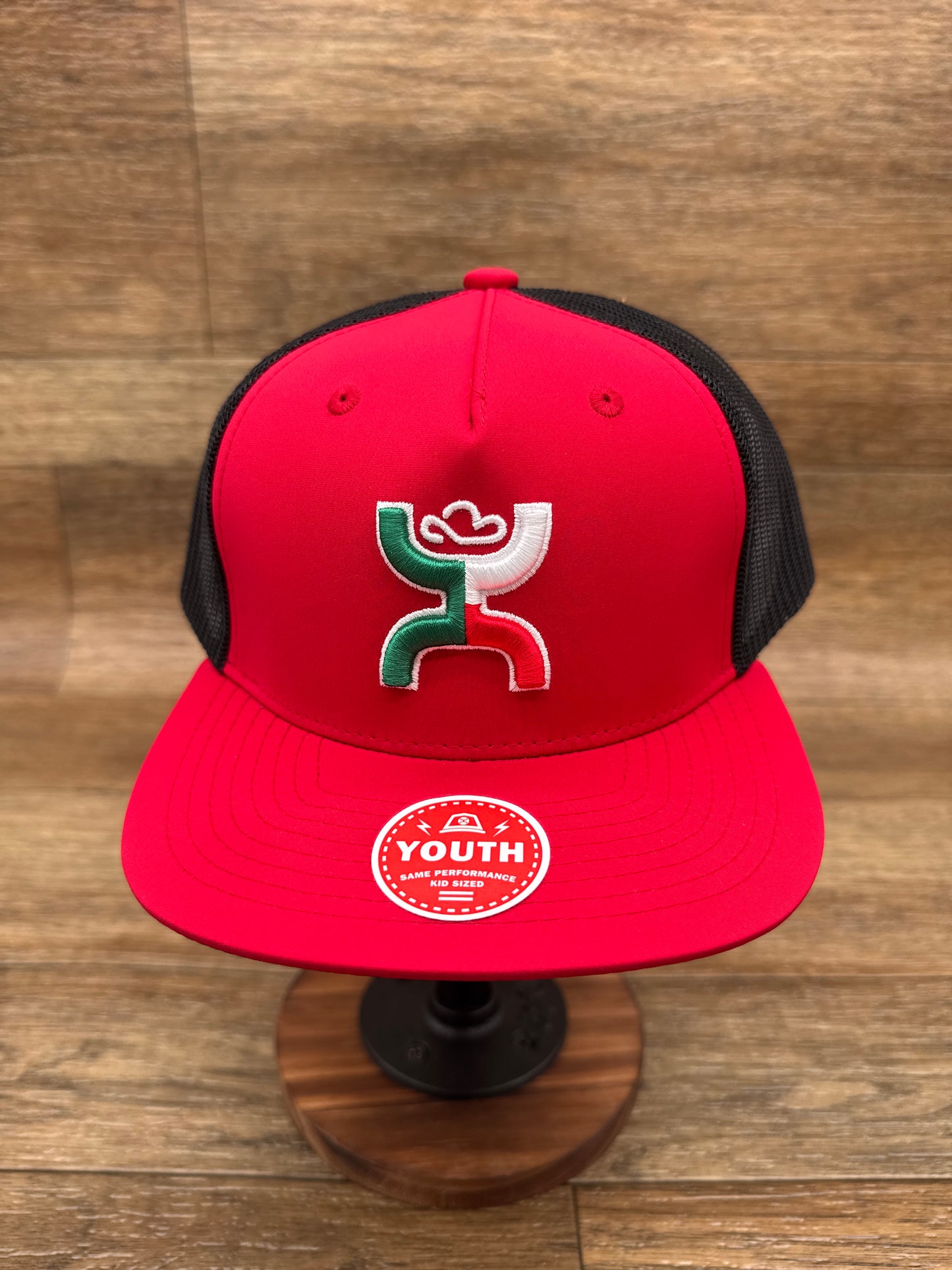 2118T-RDBK-Y Youth Boquillas Red & Black Cap by Hooey
